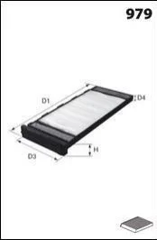 Фільтр салону (аналогWP9276/LA304) MECAFILTER ELR7213