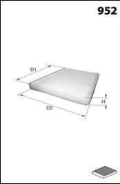 Фільтр салону (аналогWP9370/LA408) MECAFILTER ELR7267