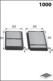 Фільтр салону (аналогWP9282/LA346/S) MECAFILTER JLR7205