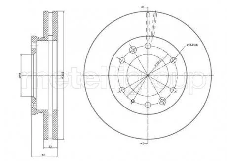 Тормозной диск Metelli 23-1669C