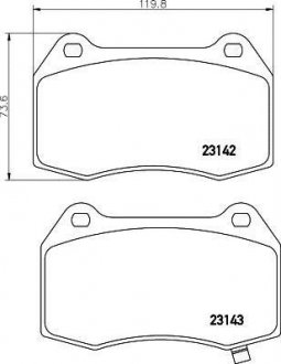 NISSAN Тормозные колодки дисковые 350Z 03- MINTEX MDB2341