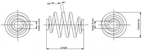 BMW Пружина зад. подвески (с не пост. диаметром) E46 MONROE SP2276 (фото 1)