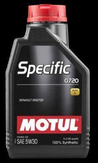 Олива моторна 100% синтетична д/авто 102208/SPECIFIC 0720 SAE 5W30 (1L)/102208 MOTUL 102208 / 102208