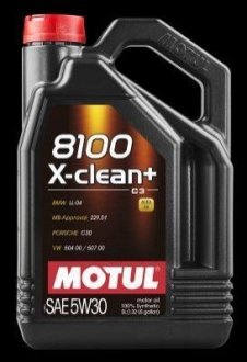 Олива для двигуна 8100 X-CLEAN+ 5W30 5L MOTUL 106377