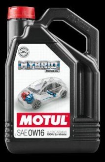 Олива моторна 100% синтетична д/авто 333201/HYBRID SAE 0W16 (1L)/107153 MOTUL 333201 / 107153