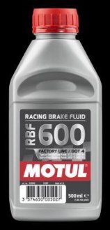 Гальмівна рідина 100% синтетична 806910/RBF 600 FACTORY LINE (0,5L)/100948 MOTUL 806910 / 100948