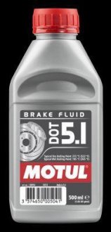 Гальмівна рідина 100% синтетична 807010/ DOT 5.1 (0,5L)/100950 MOTUL 807010 / 100950