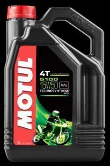 Олива для 4-х тактних двигунів Technosynthese естерова 836741/5100 4T SAE 15W50 (4L)/104083 MOTUL 836741 / 104083