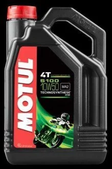 Олива для 4-х тактних двигунів Technosynthese естерова 836841/5100 4T SAE 10W50 (4L)/104076 MOTUL 836841 / 104076