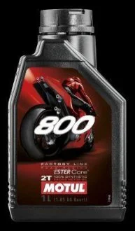 Олива для 2-х тактних двигунів 100% синтетична естерова 837211/800 2T FACTORY LINE ROAD RACING (1L)/104041 MOTUL 837211 / 104041