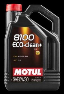 Олива моторна 100% синтетична д/авто 842551/8100 ECO-CLEAN+ SAE 5W30 (5L)/101584 MOTUL 842551 / 101584