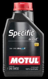 Олива моторна 100% синтетична д/авто 854011/SPECIFIC CNG/LPG SAE 5W40 (1L)/101717 MOTUL 854011 / 101717