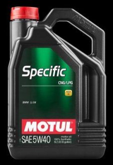 Олива моторна 100% синтетична д/авто 854051/SPECIFIC CNG/LPG SAE 5W40 (5L)/101719 MOTUL 854051 / 101719