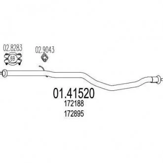 Проміжна труба вихлопної системи MTS 01.41520