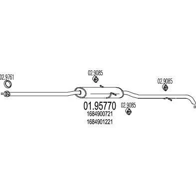 Задняя часть выхлопной системы (Глушитель). MTS 01.95770 (фото 1)