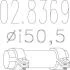 Муфта вихлопної системи (Тип А; внутр. Діаметр - 50,5 мм, довжина - 125 мм) MTS 02.8369 (фото 1)