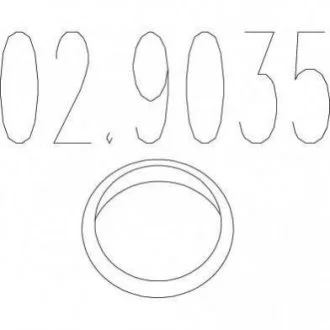 Монтажне кільце вихлопної системи (D (внутр.) - 54 мм; D (наружн.) - 68,5 мм; Висота - 14,5 мм) MTS 02.9035