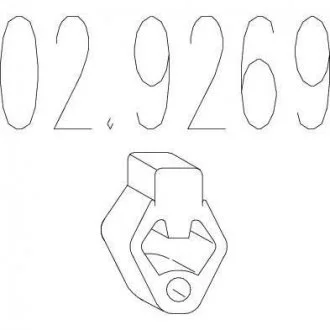 Гумовий елемент кріплення вихлопної системи MTS 02.9269