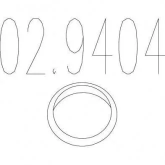 Монтажное кольцо выхлопной системы (металическое) (D (внутр) - 43,6мм;D (наружн) - 51мм; Высота-4мм) MTS 02.9404