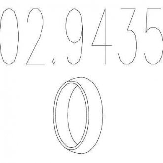Монтажное кольцо выхлопной системы (D(внутр.) - 51,3 мм; D(наружн.) - 66 мм; Высота - 13,5 мм) MTS 02.9435
