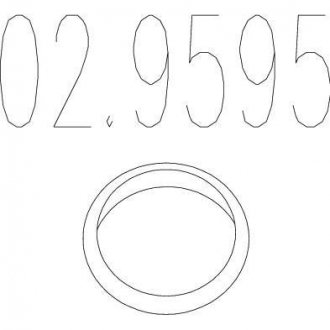 Монтажное кольцо выхлопной системы (D(внутр.) - 47 мм; D(наружн.) - 57 мм; Высота - 10 мм) MTS 02.9595 (фото 1)