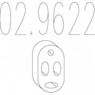 Гумовий елемент кріплення вихлопної системи MTS 02.9622