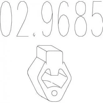 Резиновый элемент крепления выхлопной системы MTS 02.9685