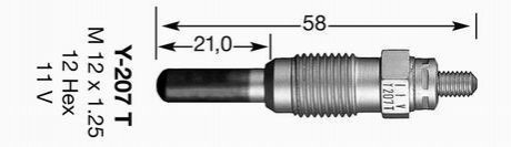 Свічка розжарювання NGK 1239
