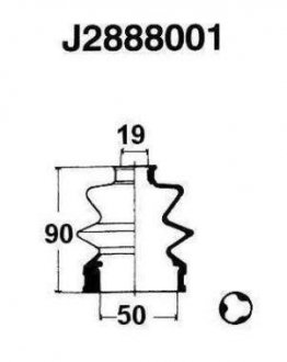 Пильовик приводу колеса NIPPARTS J2888001