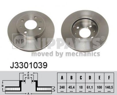 Тормозной диск NIPPARTS J3301039