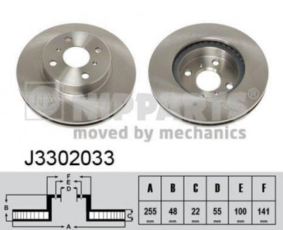 Тормозной диск NIPPARTS J3302033