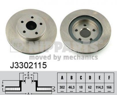 Гальмівний диск NIPPARTS J3302115