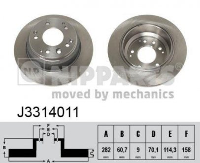 Тормозной диск NIPPARTS J3314011