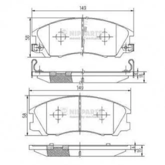 Гальмівні колодки NIPPARTS J3600534