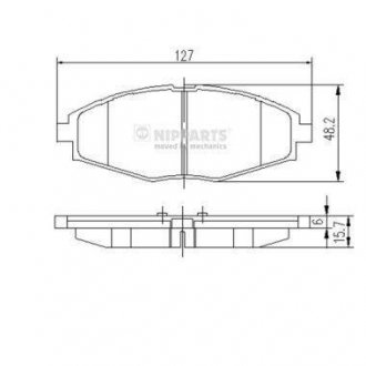 Гальмівні колодки NIPPARTS J3600909