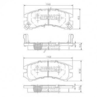 Тормозные колодки, к-кт. NIPPARTS J3601035