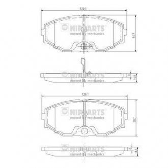 Гальмівні колодки NIPPARTS J3601074
