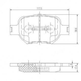 Гальмівні колодки NIPPARTS J3602091 (фото 1)