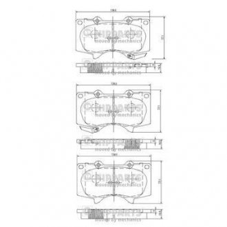 Тормозные колодки, к-кт. NIPPARTS J3602109