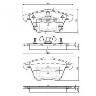 Гальмівні колодки NIPPARTS J3603067