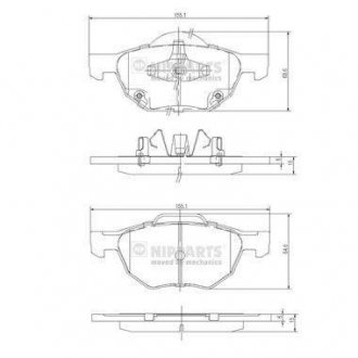 Гальмівні колодки NIPPARTS J3604064