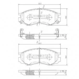 Тормозные колодки, к-кт. NIPPARTS J3605035