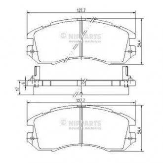 Тормозные колодки, к-кт. NIPPARTS J3607005
