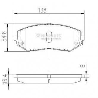 Гальмівні колодки NIPPARTS J3608029