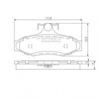 Гальмівні колодки NIPPARTS J3610901