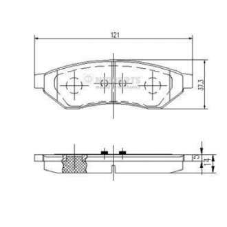 Тормозные колодки, к-кт. NIPPARTS J3610902