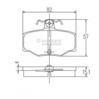 Тормозные колодки, к-кт. NIPPARTS J3611031