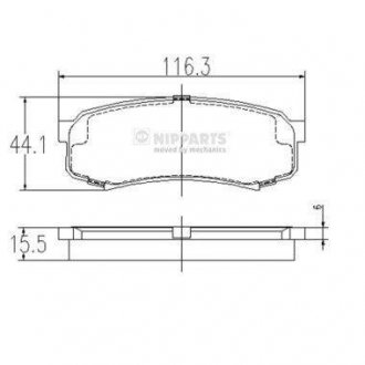 Гальмівні колодки NIPPARTS J3612010 (фото 1)