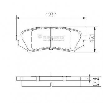 Тормозные колодки, к-кт. NIPPARTS J3612022