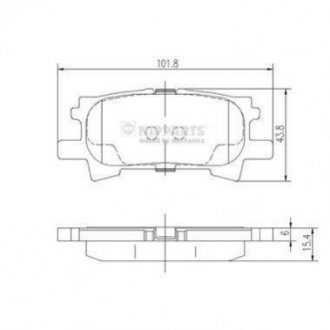 Тормозные колодки, к-кт. NIPPARTS J3612031